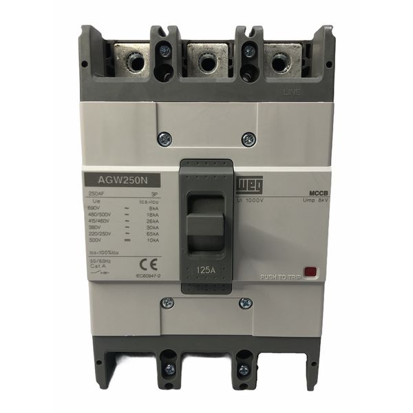 Disjuntor Caixa Moldada 125A Weg AGW250N-DX125-3 (65KA 220V)