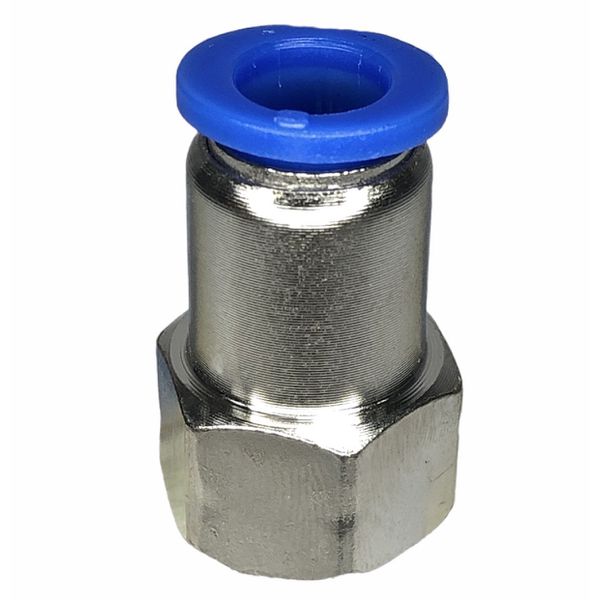 Conexão Pneumatica Reta Femêa Fluir Tubo 08mm x Rosca 1/4 BSP