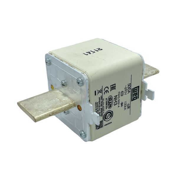 Fusivel Nh Weg 500a Ultra Rápido Classe Ar Fnh3-500k-a