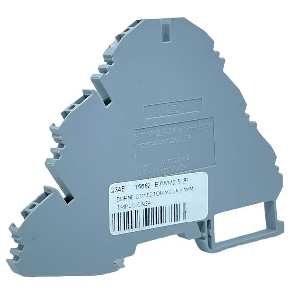 Borne Triplo Conector Mola 2,5mm Weg BTWM 10289023