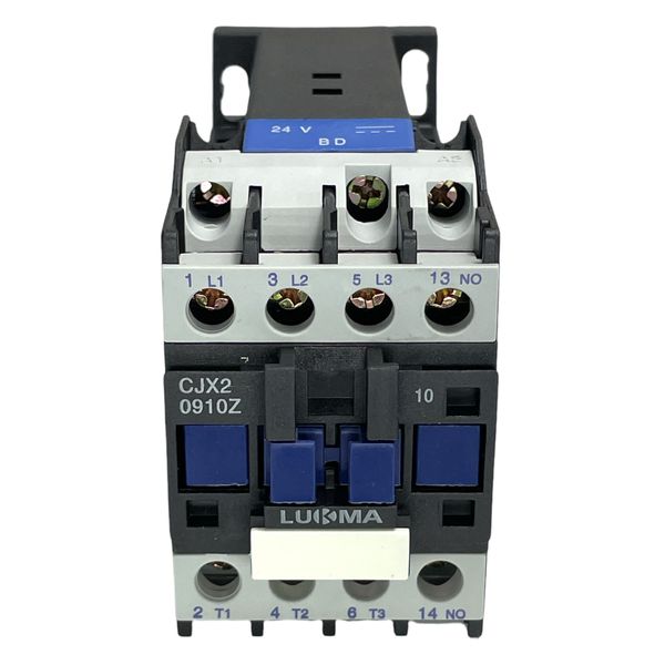 Contator Tripolar Lukma 9a 24vcc 1NA Cjx20910 50/60Hz
