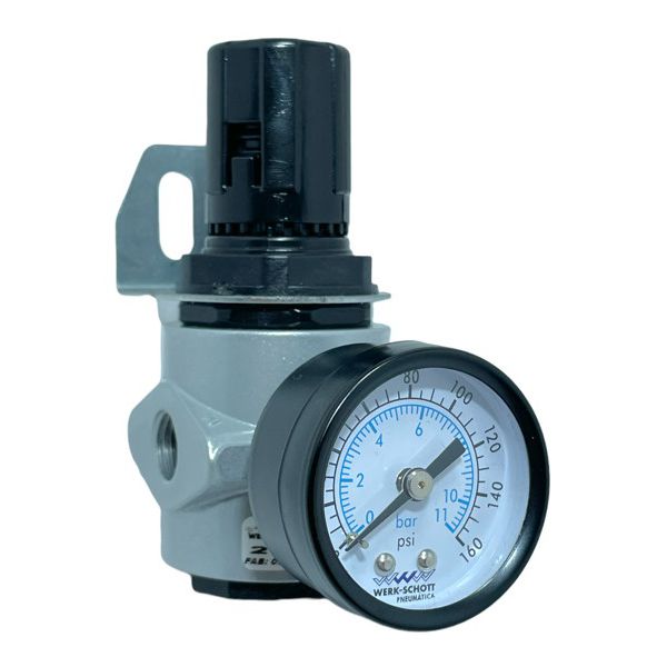 Regulador De Pressão De Ar Comprimido Werk 1/4 C/ Manometro