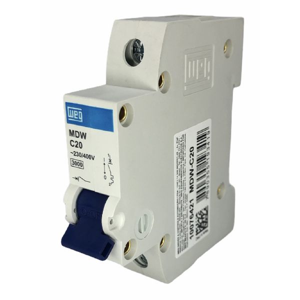 Disjuntor Unipolar 20a Weg Mdw-c20 3ka Curva C
