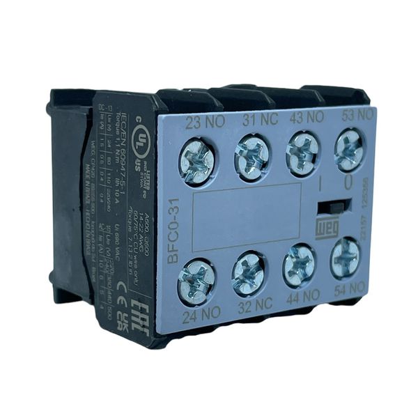 Bloco De Contato Auxiliar Frontal Weg 3NA+1NF BFC0-31 12499358