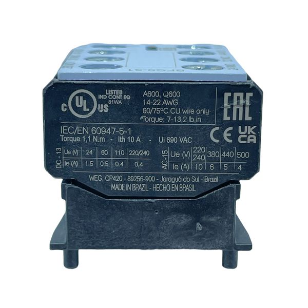 Bloco De Contato Auxiliar Frontal Weg 3NA+1NF BFC0-31 12499358