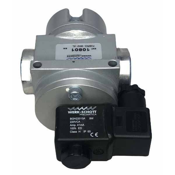 Valvula Pneumatica Sorveteira Solenoide 3/4 3 vias 220v Werk