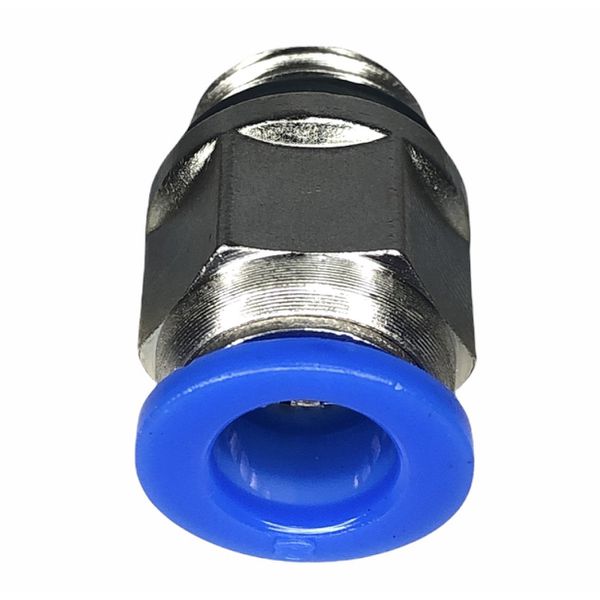 Conexão Pneumatica Reta Fluir Tubo 08mm x Rosca 1/4 BSP 