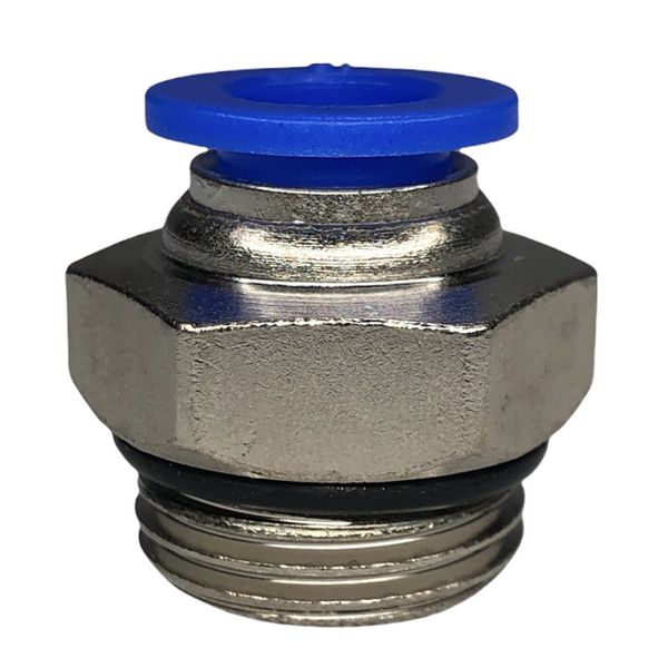 Conexão Pneumatica Reta Fluir Tubo 10mm x Rosca 1/2 BSP