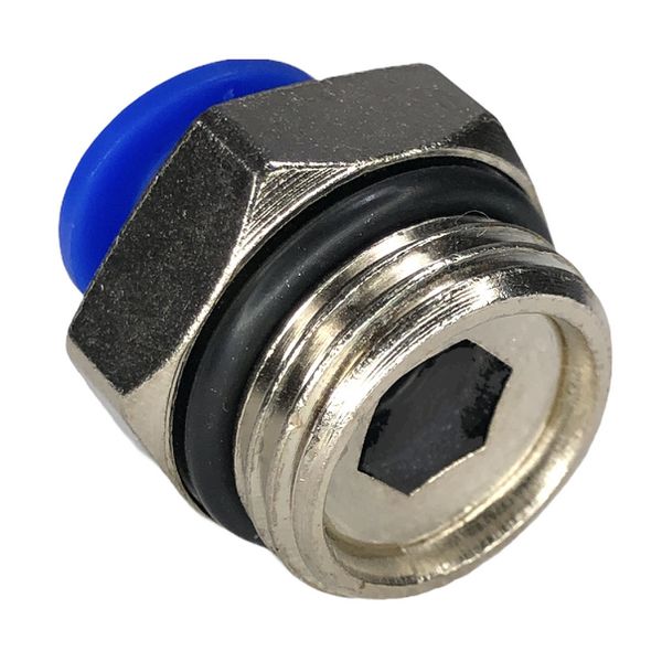 Conexão Pneumatica Reta Fluir Tubo 10mm x Rosca 1/2 BSP
