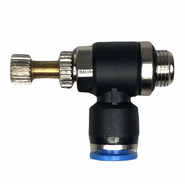 Conexão Pneumatica Cotovelo C/ Controle De Fluxo Fluir 06mm