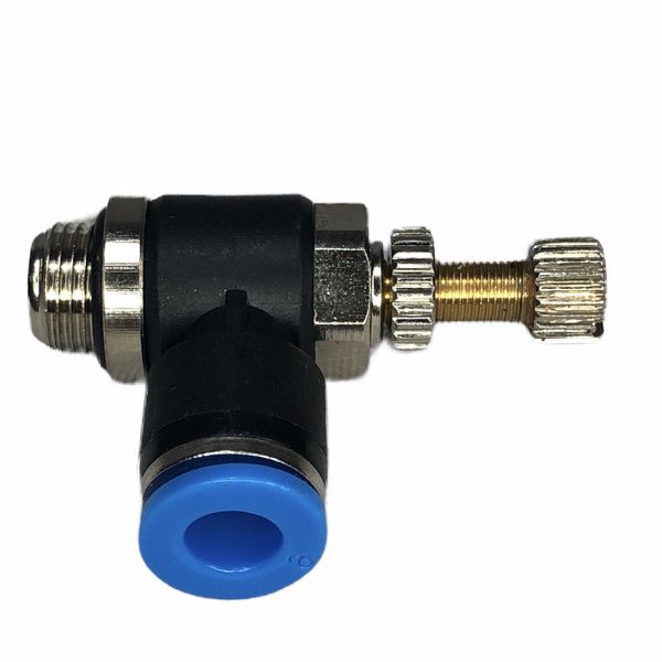 Conexão Pneumatica Cotovelo C/ Controle De Fluxo Fluir 06mm