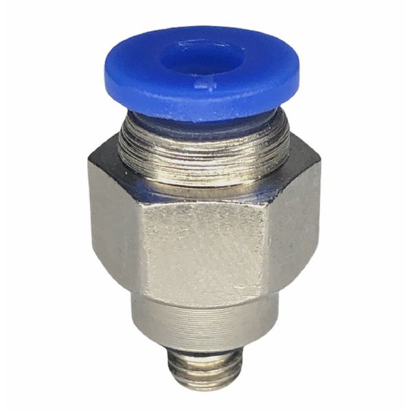 Conexão Pneumatica Reta Fluir Tubo 04mm x Rosca M5 BSP