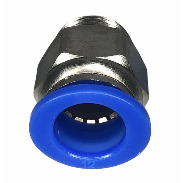 Conexão Pneumatica Reta Fluir Tubo 12mm x Rosca 3/8 BSP