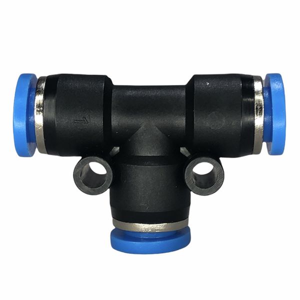 Conexão Pneumatica União Tee Fluir 08mm Plástica Engate Rapido