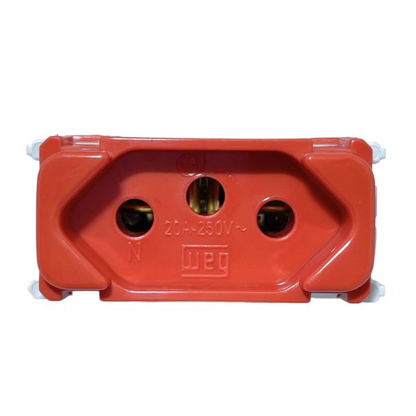 Módulo Tomada 2P+T 20A Composé Vermelho 250Vca 13203152