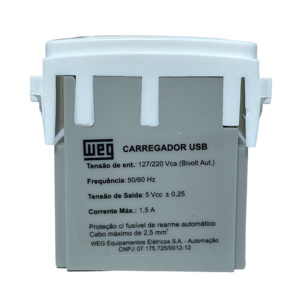 Módulo Carregador USB Composé Weg Branco Bivolt 13206807