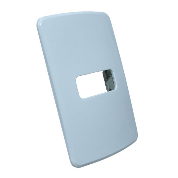 Placa 4X2 de 1 Posição Horizontal + Suporte Compose Branca 