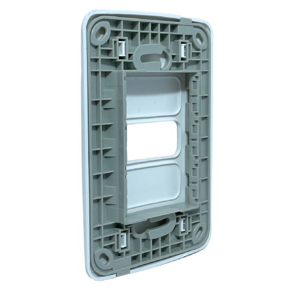 Placa 4X2 de 1 Posição Horizontal + Suporte Compose Branca 