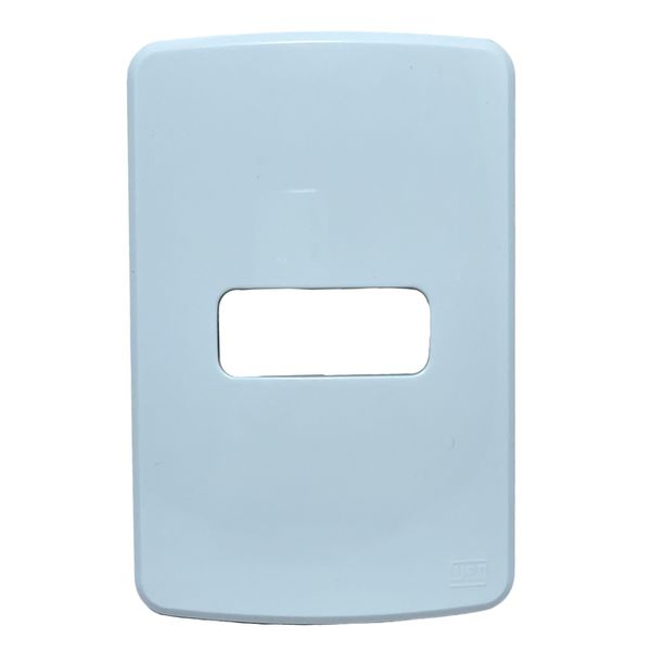 Placa 4X2 de 1 Posição Horizontal + Suporte Compose Branca 