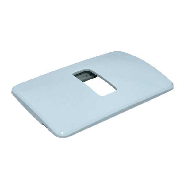 Placa 4X2 de 1 Posição Horizontal + Suporte Compose Branca 