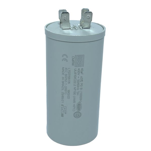 Capacitor Fixo De Polipropileno Weg 400V 40UF Terminal Faston Duplo