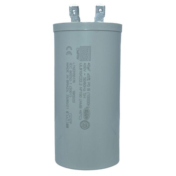 Capacitor Fixo De Polipropileno Weg 400V 40UF Terminal Faston Duplo