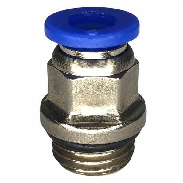 Conexão Pneumatica Reta Fluir Tubo 06mm x Rosca 1/4 BSP 