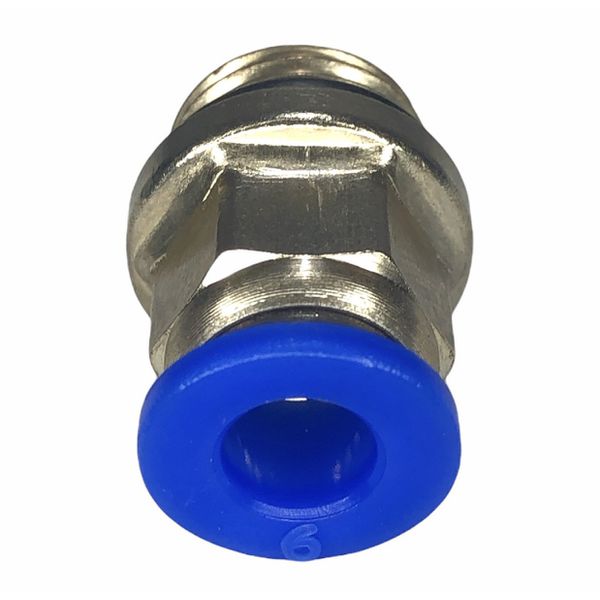 Conexão Pneumatica Reta Fluir Tubo 06mm x Rosca 1/4 BSP 