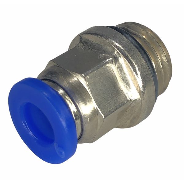 Conexão Pneumatica Reta Fluir Tubo 06mm x Rosca 1/4 BSP 