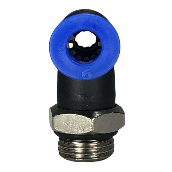 Conexão Pneumatica Tee Central Fluir Tubo 06mm x Rosca 1/4 BSP 