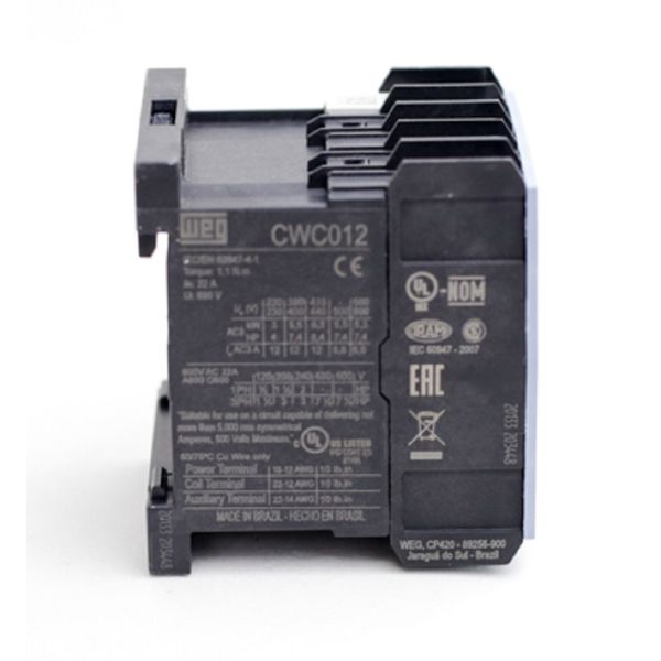 Contator Mini 3p 12a Weg Cwc012-10 110vca 1na