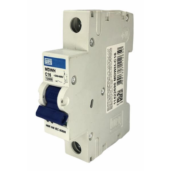 Disjuntor Unipolar 16A Curva C 440Vca 10KA Weg MDWH-C16