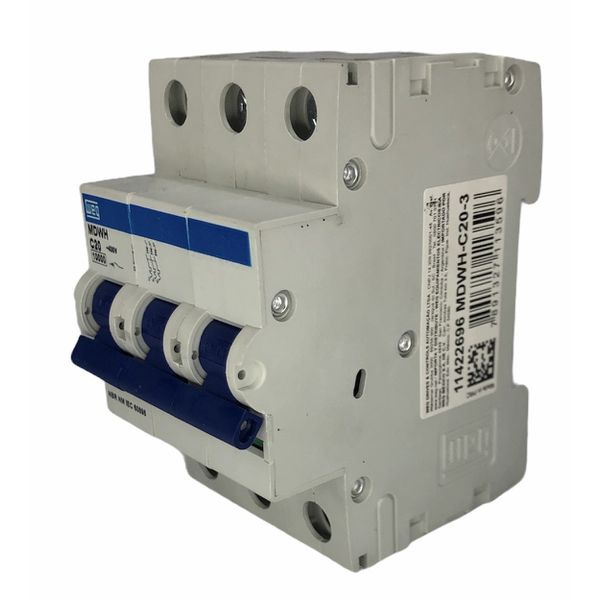 Disjuntor Tripolar 20A Curva C 440Vca 10KA Weg MDWH-C20-3