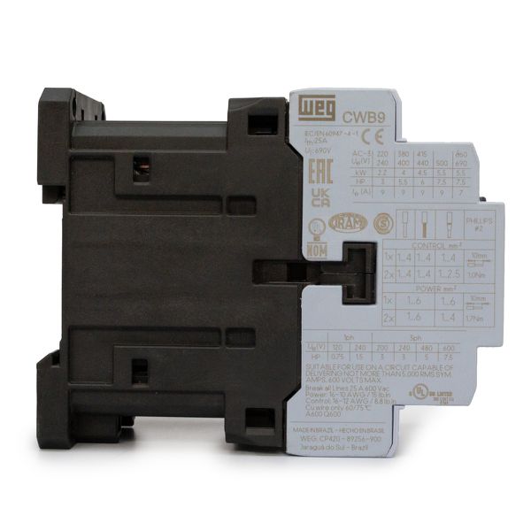 Contator Tripolar 9a 24vcc 1na+1nf Weg Cwb9-11-30c03