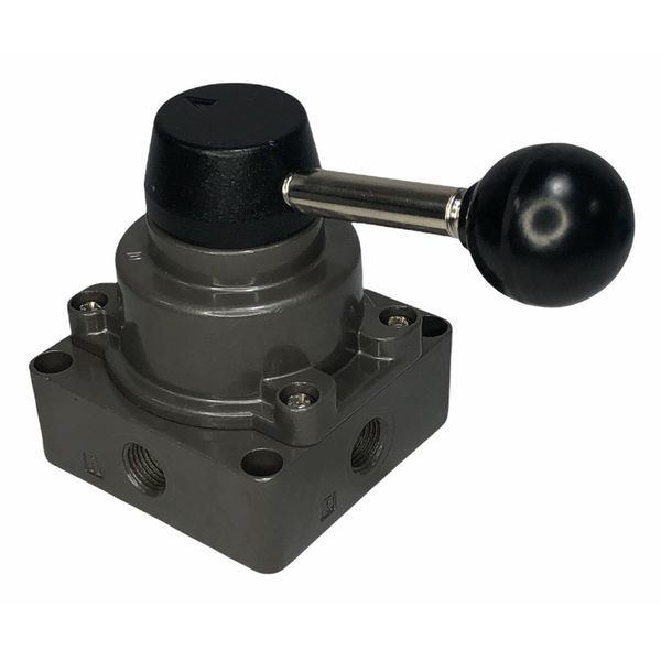 Valvula Pneumatica Alavanca Rotativa 1/4BSP 4Vias Werk Schot