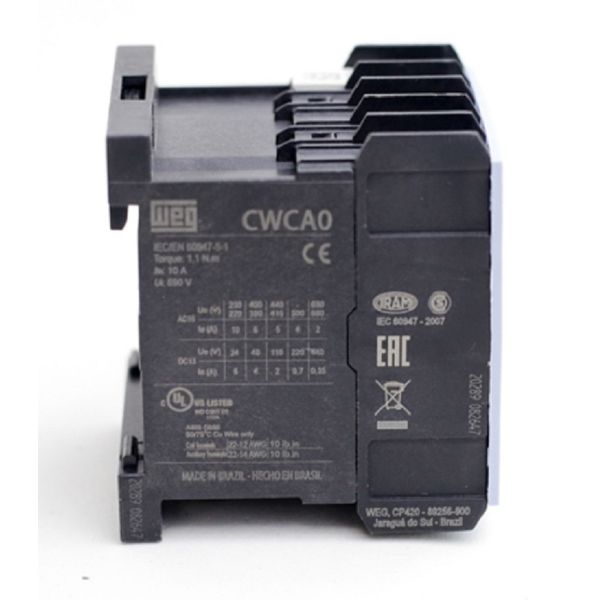 Mini Contator Auxiliar 10a 220vca 3na+1nf Weg Cwca0-31-00-v2