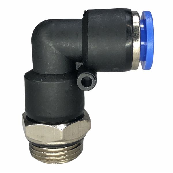 Conexão Pneumatica Cotovelo Fluir Tubo 10mm x Rosca 3/8 BSP 