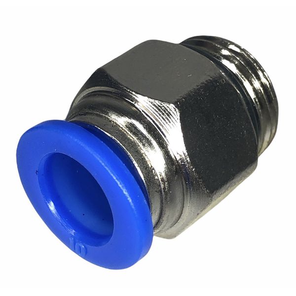 Conexão Pneumatica Reta Fluir Tubo 10mm x Rosca 3/8 BSP