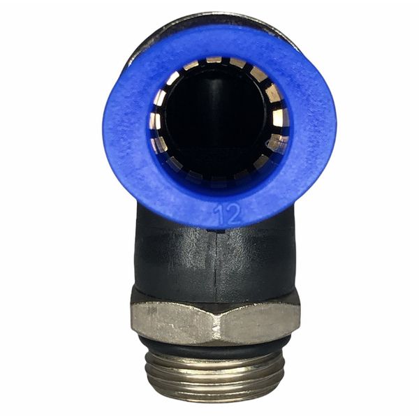 Conexão Pneumatica Cotovelo Fluir Tubo 12mm x Rosca 3/8 BSP 