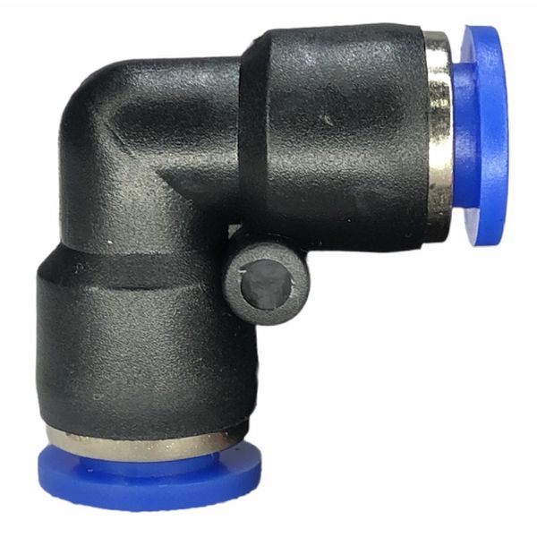 Conexão Pneumatica União Cotovelo Fluir Tubo 08mm Plastica 