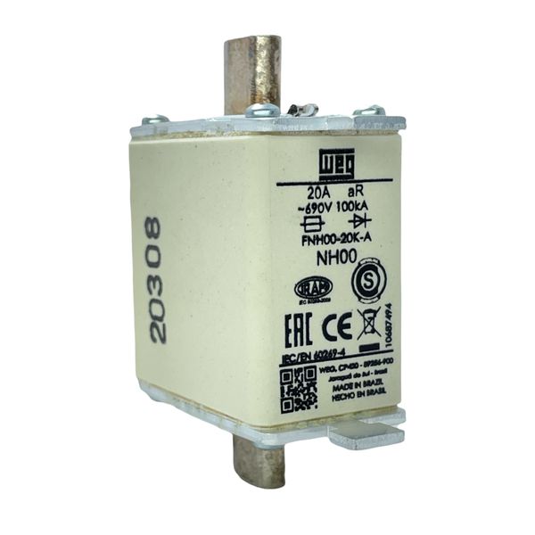 Fusivel Nh Weg 20a Ultra Rápido Classe Ar Fnh00-20k-a