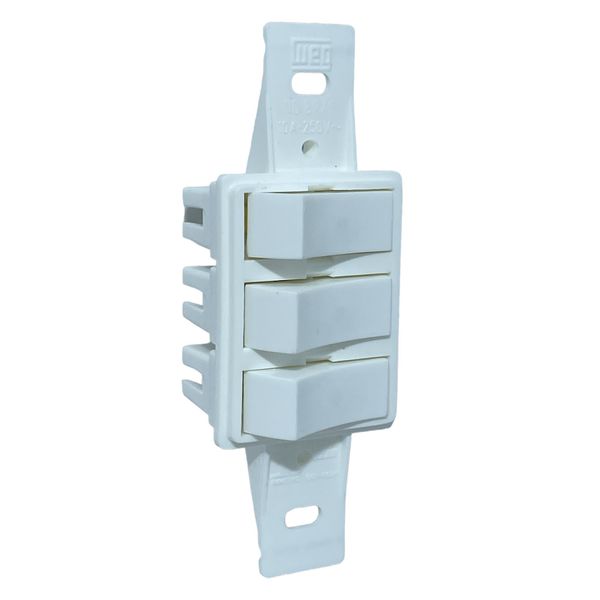 Interruptor 3 Postos Simples Weg 10A/250V Tradicional Klin Branco 13328425