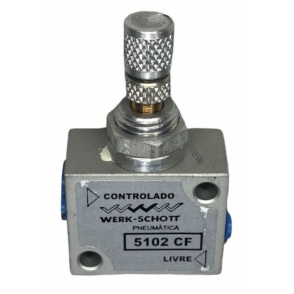 Valvula Pneumatica Controle De Fluxo 1/8 Werk Schott 5102cf