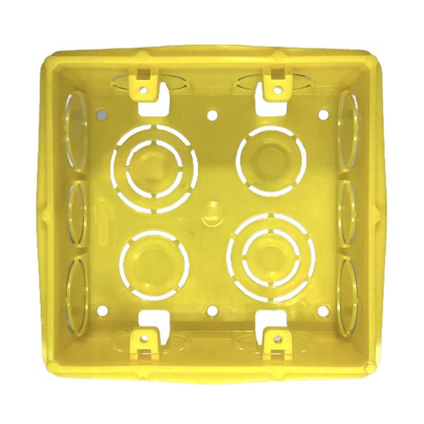 Caixa Quadrada 4 X 4 De Embutir Tramontina Amarela