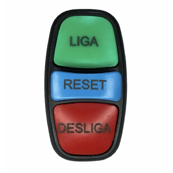 Frontal Botão Triplo Weg 22mm Liga/ Reset/ Desliga S/ Flange