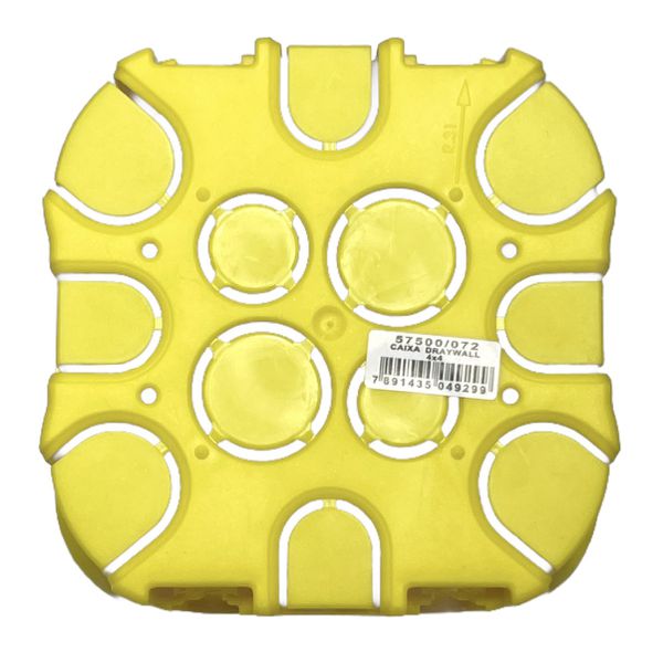 Caixa De Embutir 4 X 4 Drywall Amarela Tramontina
