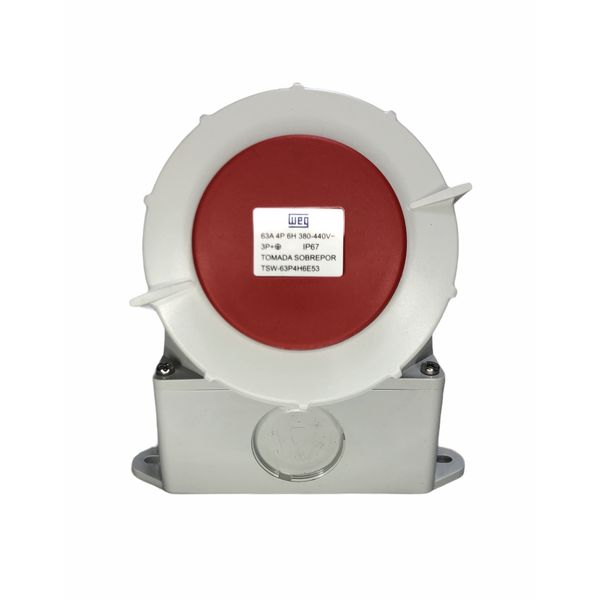 Tomada Sobrepor 3p+t 63a 6horas 380-440v Verm. Standard Weg