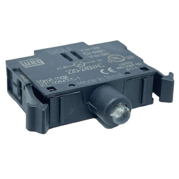 Bloco De Iluminação Led Verde 220vca Botão Weg Cswbidlf-2d66