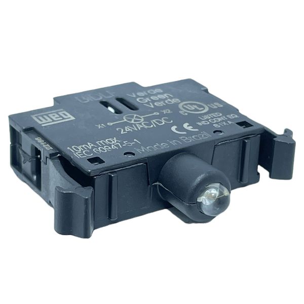 Bloco De Iluminação Led Verde 24vca/cc Botão Csw-bidlf-2e26