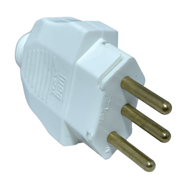 Plugue Macho 2p+t 10a 250v 180° Branco Weg 13301715